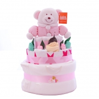 Nappy Cake Bear Pink